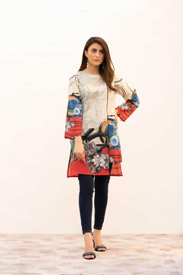 Adans Libas Argus Digital Printed Stitched Lawn Kurti 2,021